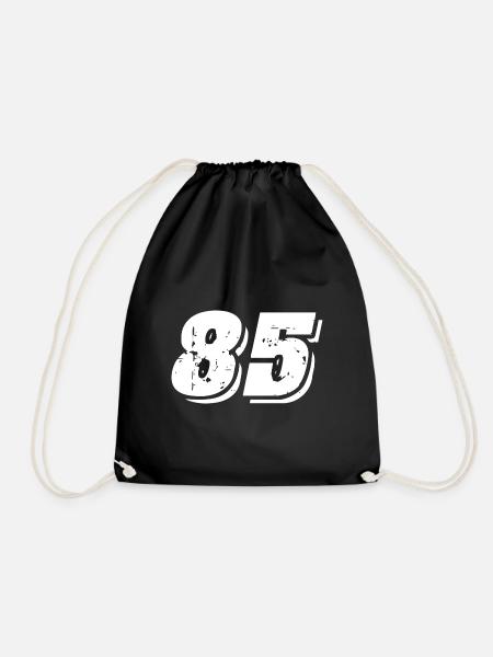 85 Zahl Symbol - Turnbeutel - Schwarz
