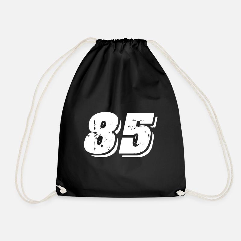 85 Zahl Symbol - Turnbeutel - Schwarz