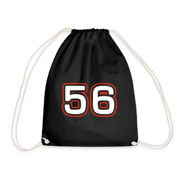 56 Number Symbol - Drawstring Bag - black - Front