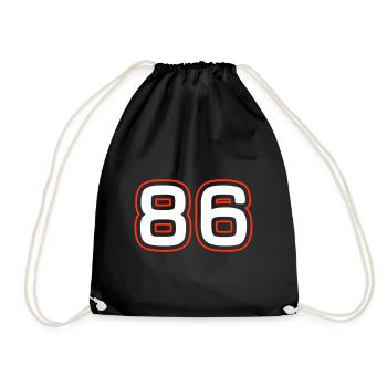 86 number symbol - Drawstring Bag - black - Front