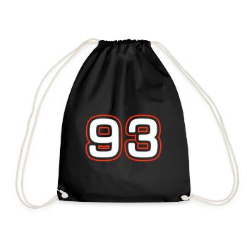 93 Symbole numérique - Sac de sport léger - noir - Devant