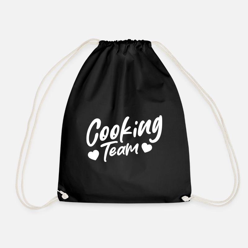 Cooking Team Herz Liebe - Turnbeutel - Schwarz