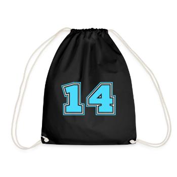 14 Numéro de numéro - Sac de sport léger - noir - Devant