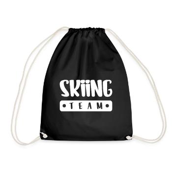 Skiing Team - Drawstring Bag - black - Front