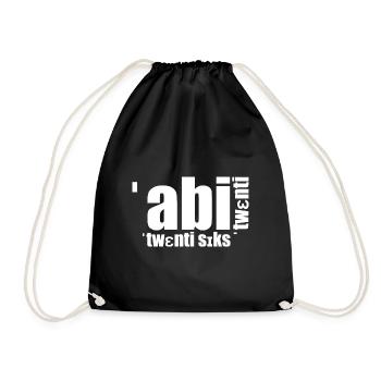 Abi twenti twenti six phonetic - Drawstring Bag - black - Front