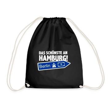 BERLIN DAS SCHÖNSTE AN HAMBURG - Turnbeutel - Schwarz - Vorne