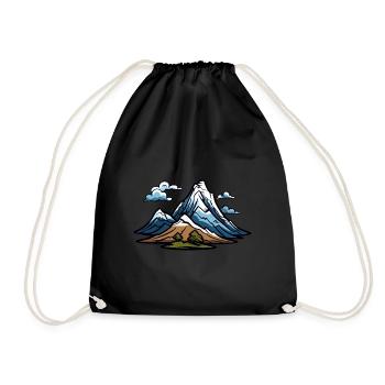 Mountains Symbol - Drawstring Bag - black - Front