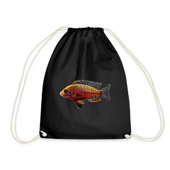 Aulonocara Aquarium Cichlide Buntbarsch Malawisee - Turnbeutel - Schwarz - Vorne