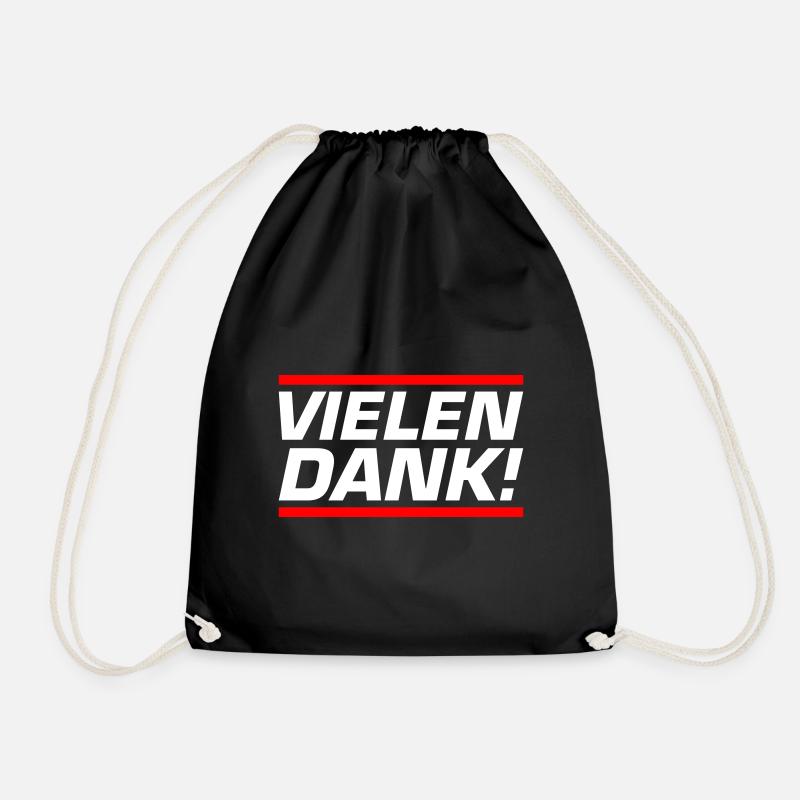 Vielen Dank Danke - Turnbeutel - Schwarz