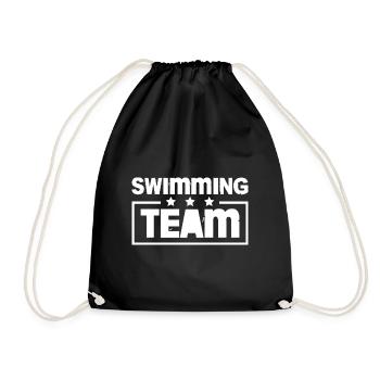 Équipe de natation colorée - Sac de sport léger - noir - Devant