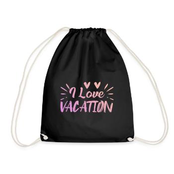 I love holidays - Drawstring Bag - black - Front