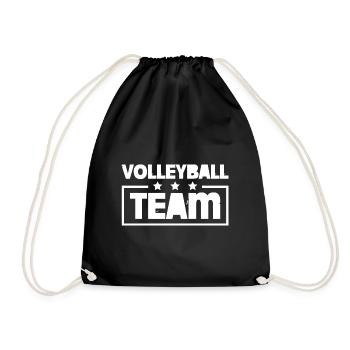 Volleyball Team Bunt - Drawstring Bag - black - Front