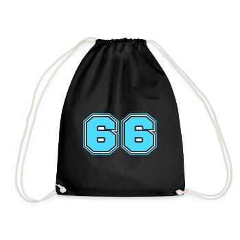 66 Numéro de numéro - Sac de sport léger - noir - Devant
