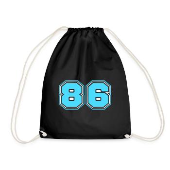 86 Numéro de numéro - Sac de sport léger - noir - Devant