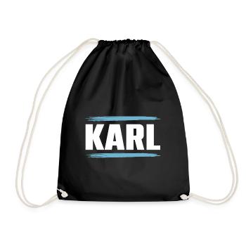 Karl - Turnbeutel - Schwarz - Vorne