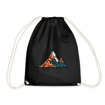 Mountains Symbol - Drawstring Bag - black - Front