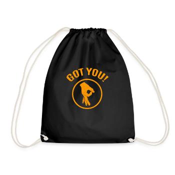 Got you! - Circle Game Finger Games Funny Gift - Drawstring Bag - black - Front