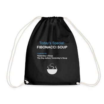Fibonacci Soup - Maths Food Funny Nerd Geek Gift - Sac de sport léger - noir - Devant