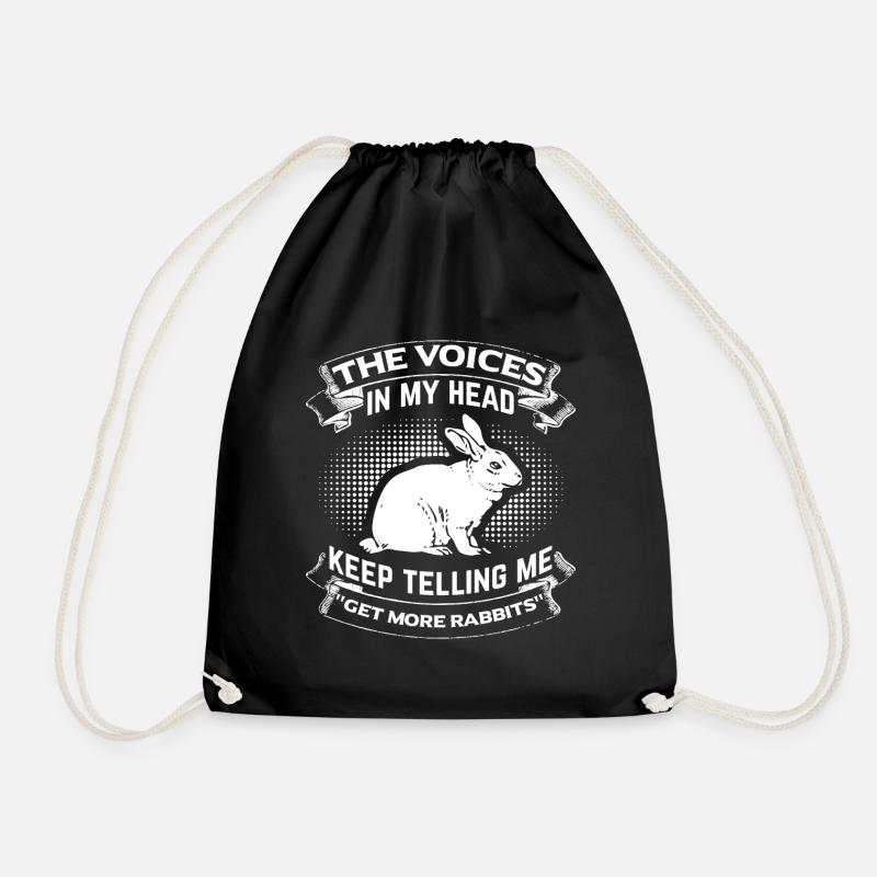 Get more Rabbits! Bunnys Animals Pets Sweet Gift - Turnbeutel - Schwarz