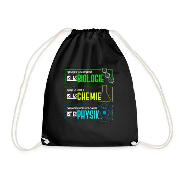 Biologie - Chimie - Physique Professeur de sciences - Sac de sport léger - noir - Devant