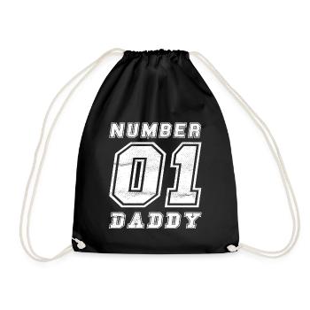 Numéro 01 Daddy - Père Day Daddy Papa Love Gift - Sac de sport léger - noir - Devant