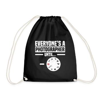 Everyone's A Photograpgher - Turnbeutel - Schwarz - Vorne