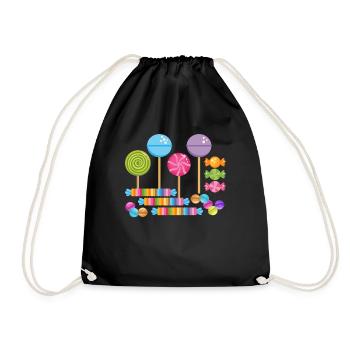 Candy Candies - Drawstring Bag - black - Front
