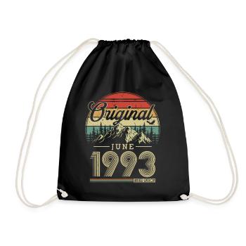 Juin 1993 Vintage Vintage Rétro Anniversaire - Sac de sport léger - noir - Devant
