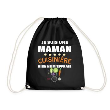 Maman Ma Cuisinière Préférée - Sac de sport léger - noir - Devant