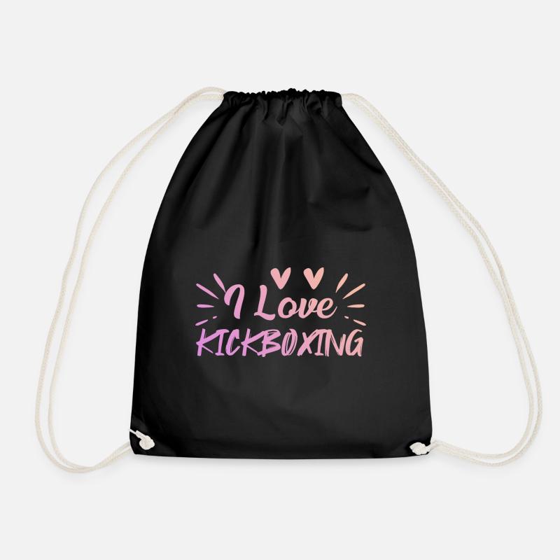 Ich liebe Kick Boxing - Turnbeutel - Schwarz