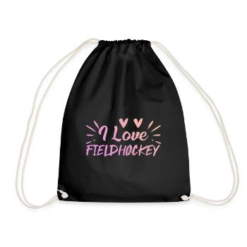 J’adore le hockey sur gazon - Sac de sport léger - noir - Devant