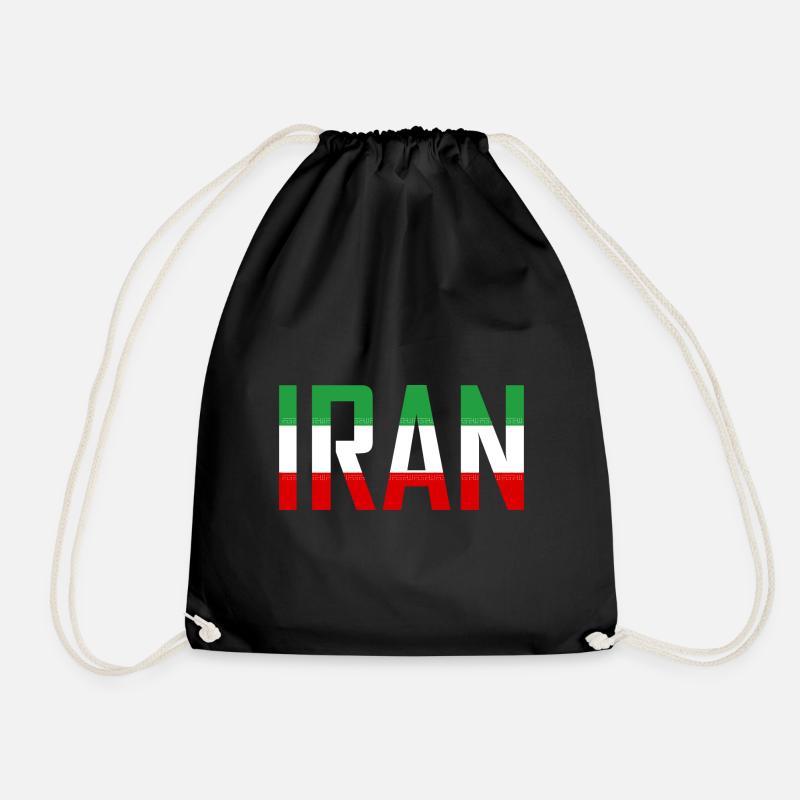 Iran Persia - Drawstring Bag - black