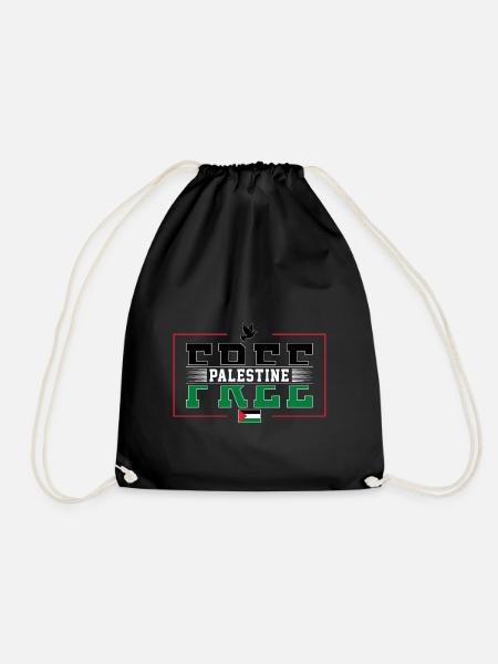 Free Palestine - Turnbeutel - Schwarz