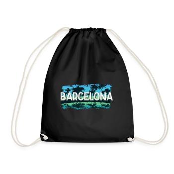Barcelona - Drawstring Bag - black - Front