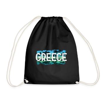 Greece - Drawstring Bag - black - Front