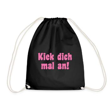 Model Saying Berlin - Drawstring Bag - black - Front