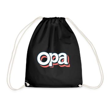 Opa Retro: Bester Opa Geburtstag Bald Opa Erster - Turnbeutel - Schwarz - Vorne