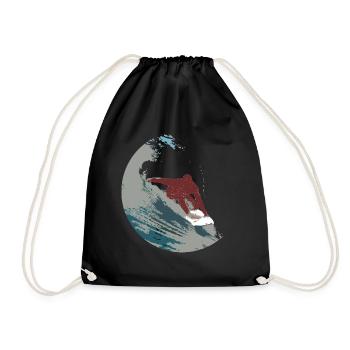Surfer - Turnbeutel - Schwarz - Vorne