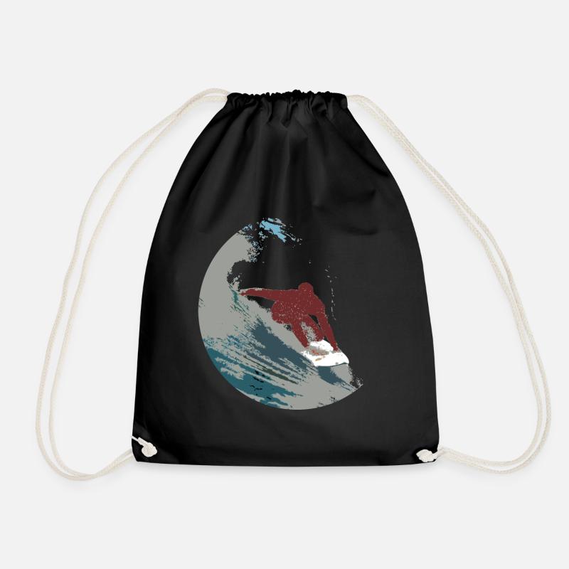 Surfer - Turnbeutel - Schwarz