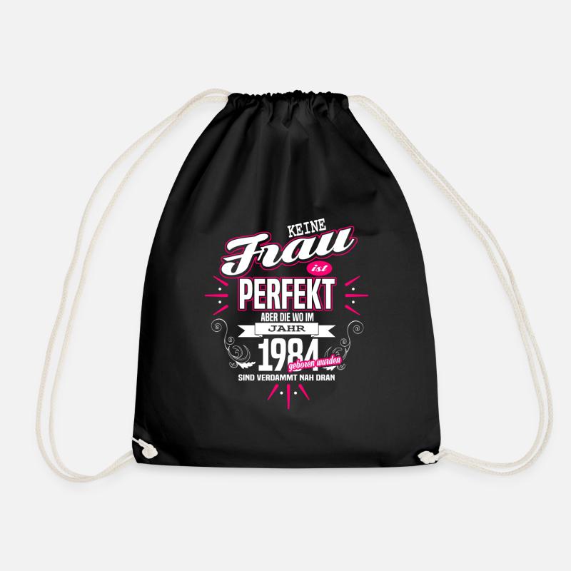 Perfekte Frau - Geboren 1984 - Turnbeutel - Schwarz