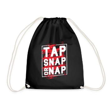 tap snap or nap - Turnbeutel - Schwarz - Vorne