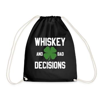 Irland Whiskey St Patricks Day - Turnbeutel - Schwarz - Vorne