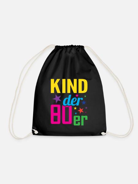 Kind der 80er - Turnbeutel - Schwarz