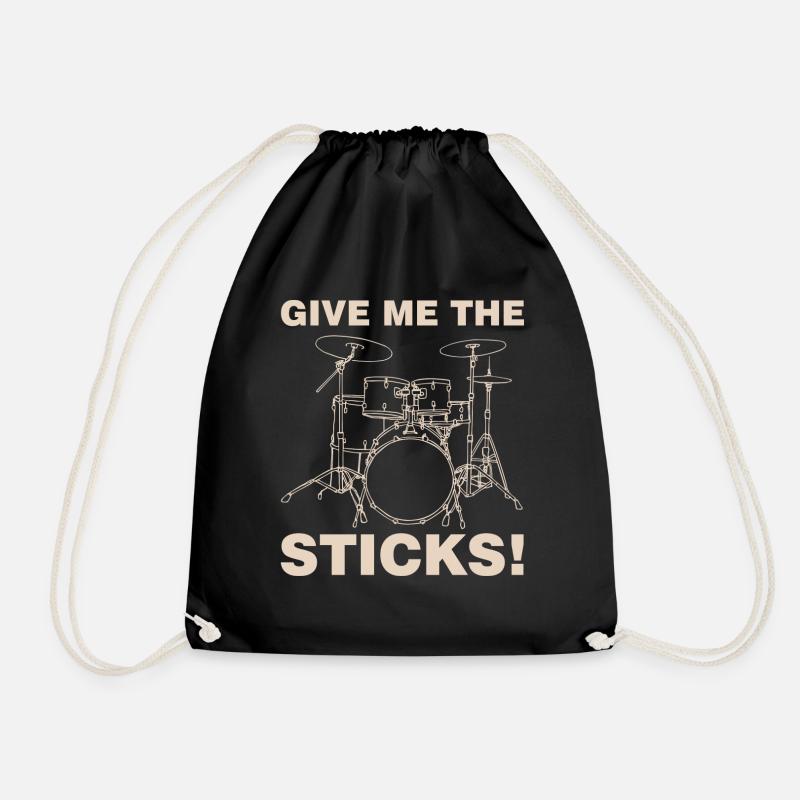 Give me the Drumsticks - Turnbeutel - Schwarz