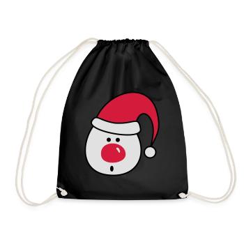 Nikolaus - Turnbeutel - Schwarz - Vorne
