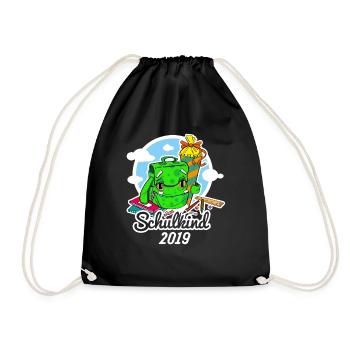 Schulkind 2019 - Erste Klasse Shirt - Turnbeutel - Schwarz - Vorne