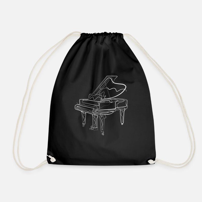 Klavier Pianist - Turnbeutel - Schwarz