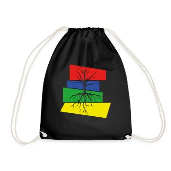 Tree - Drawstring Bag - black - Front