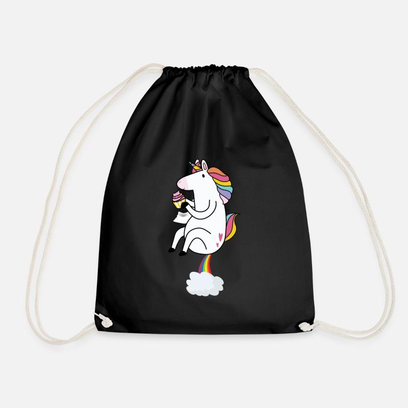 Pupsendes Einhorn - Turnbeutel - Schwarz