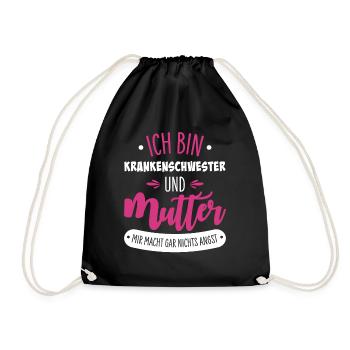 Infirmière Maman - Sac de sport léger - noir - Devant